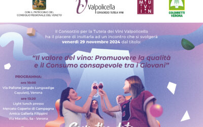 Il valore del vino: domani un incontro per promuovere la qualità e il consumo consapevole tra i giovani